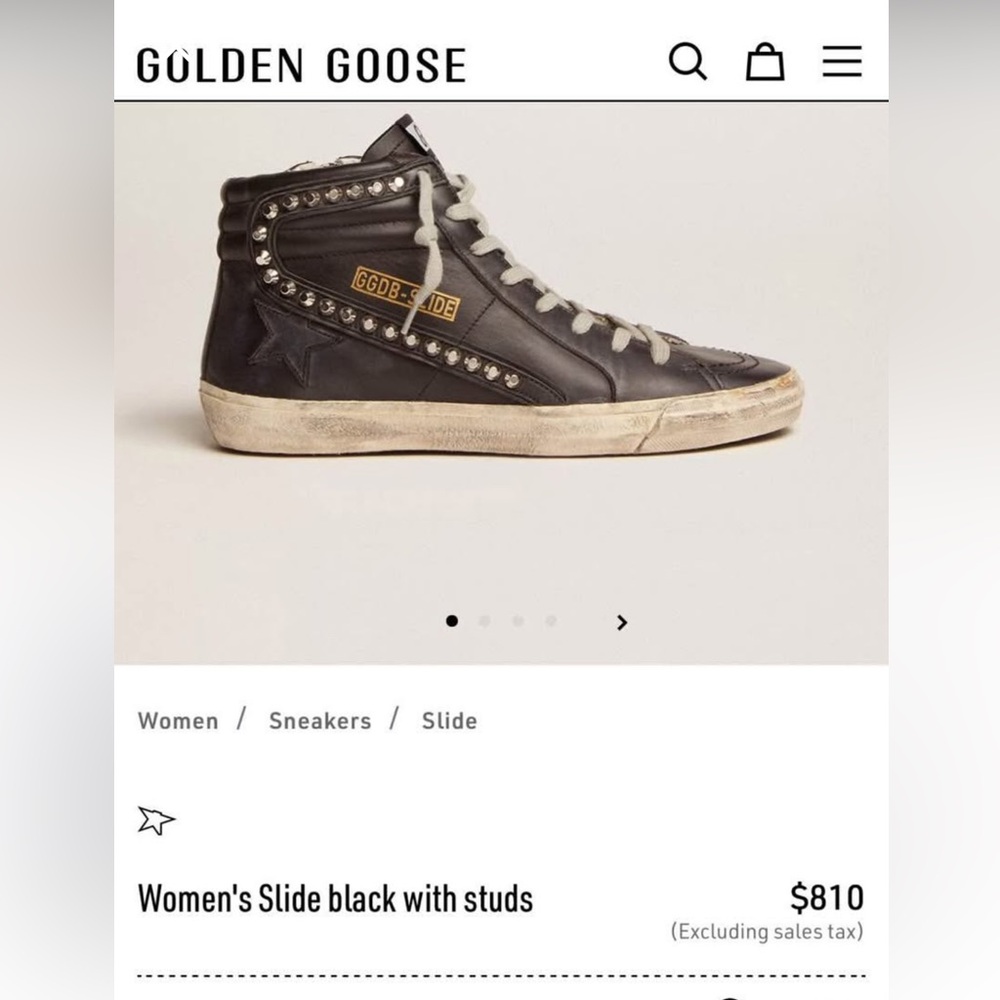 Golden Goose Black Stud Hightops